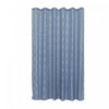Polyester Silver Foil Trellis Printed Shower Curtain Blue