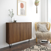 Nordika Slim 2-Door Accent Cabinet - Walnut