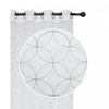 Lurex Embroidered Sheer Panel Curved Diamond Grey - Set of 2