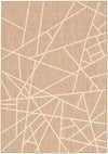 Sadie Abstract Taupe-Champagne Area Rug - 5'3\" x 7'7\"