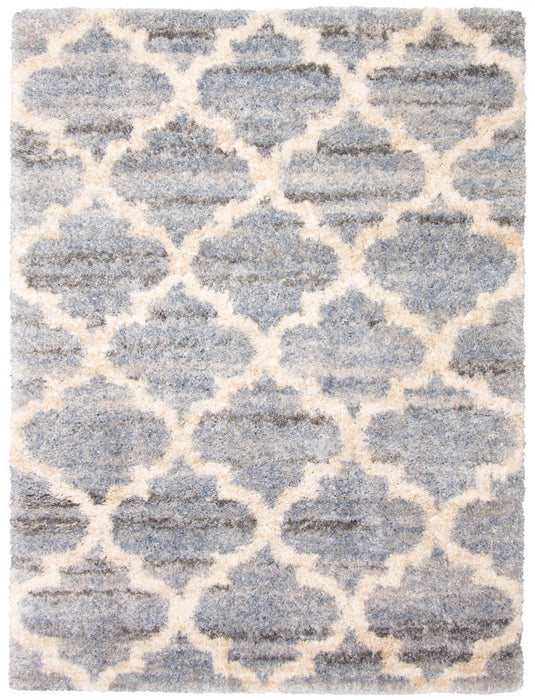 Dimity Grey/Light Blue Area Rug - 6'7\" x 9'6\"