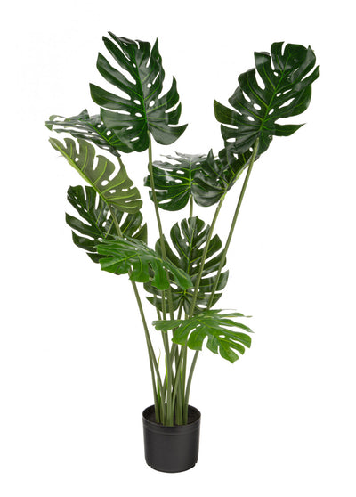 Artificial 47" Monstera Indoor & Outdoor In Black Pot