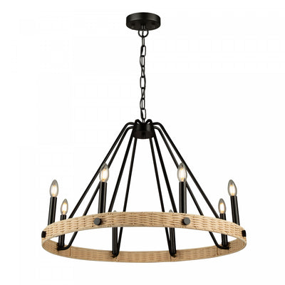 Perris 8-Light Black Chandelier