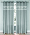 Macy 54\" x 95\" Embroidered Grommet (Set of 2) - Grey