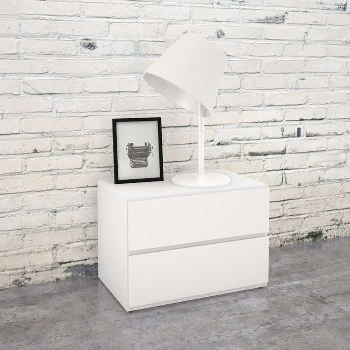 Nordika Storage Nightstand - White
