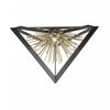 Sunburst Matte Black and Satin Brass Flush Mount