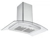 Ancona IGCC636 36\" Island Glass Stainless Steel Range Hood - AN-1405