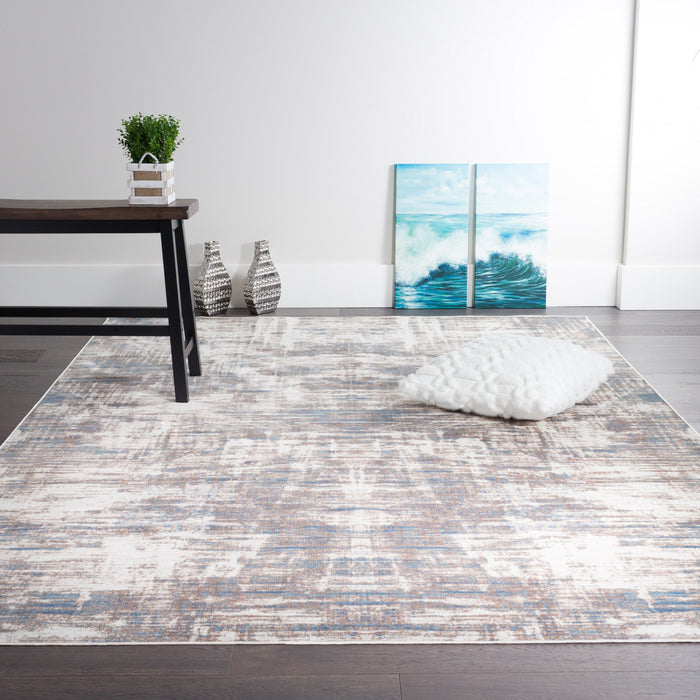 Shi Abstract Blue 5x8 Area Rug