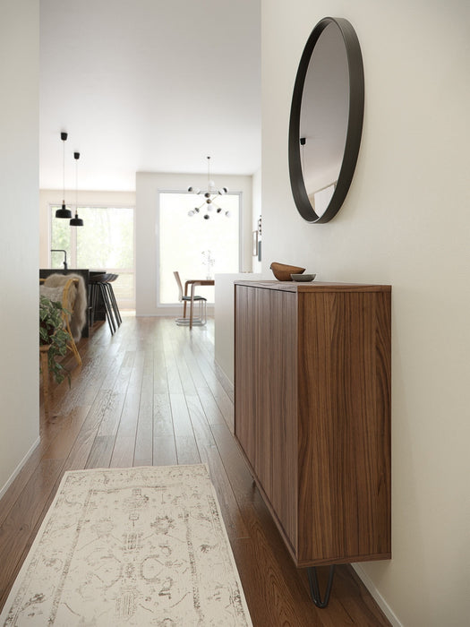 Nordika Slim 2-Door Accent Cabinet - Walnut