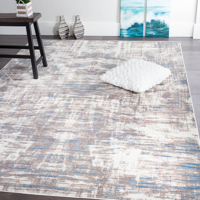 Shi Abstract Blue 5x8 Area Rug