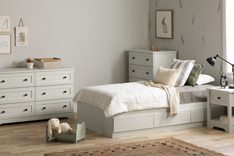 Hazen 6-Drawer Dresser - White Pine