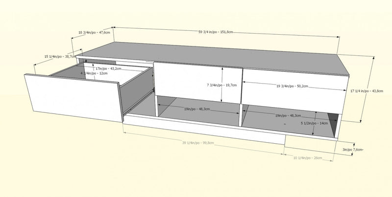 Nordika 60\" TV Stand - Walnut