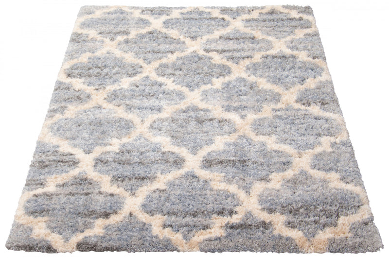 Dimity Grey/Light Blue Area Rug - 7'10\" x 10'2\"