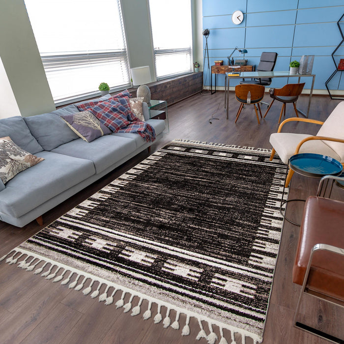 Vera Harmony Black Area Rug - 7'10\" x 10'5\"