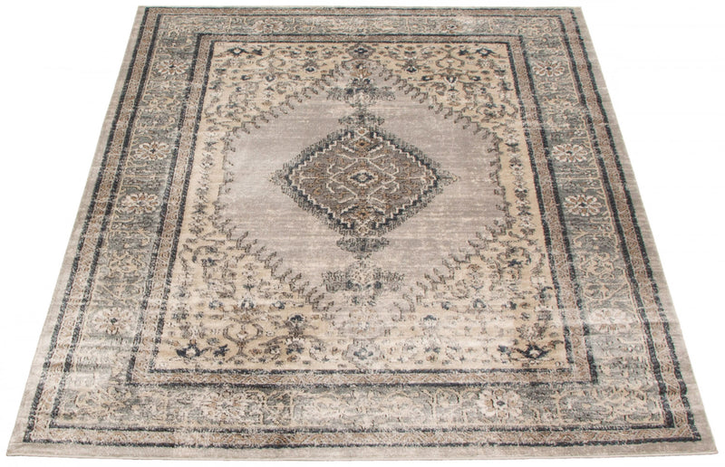 Octavian Bijar Ivory Area Rug - 6'7\" x 9'6\"