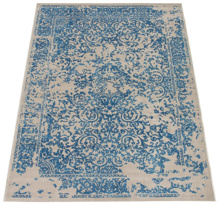 Corinne Blue 6'7\" x 9'6\" Area Rug