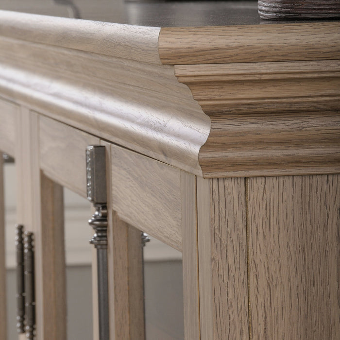 Barrister Lane 70\" Rustic TV Stand with Storage and Cable Management for TVs up to 80\"- Oak