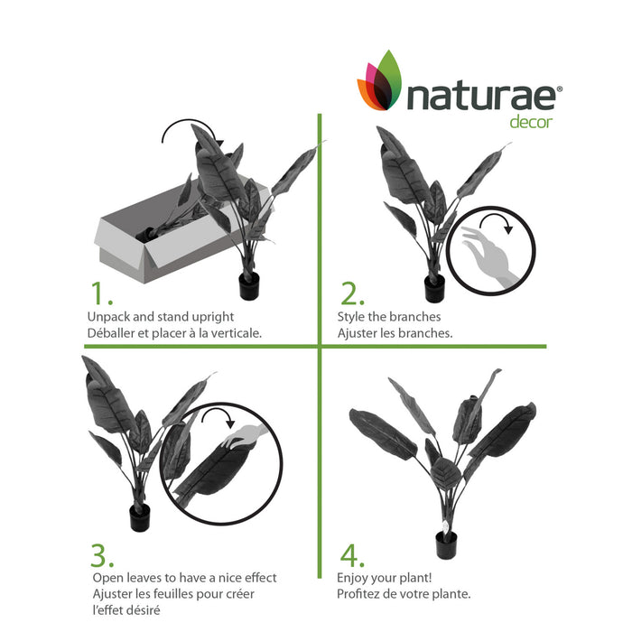 Artificial 31\" Bird Of Paradise Indoor & Outdoor In Black Pot