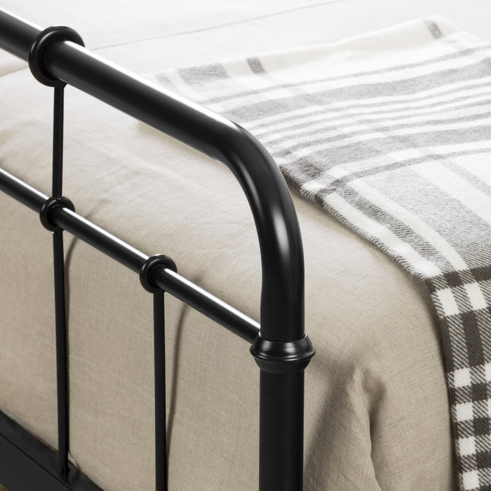 Versa Full Metal Platform Bed - Pure Black