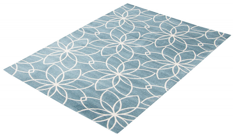 Terali Turquoise Machine Washable Area Rug - 6'0\" x 9'0\"