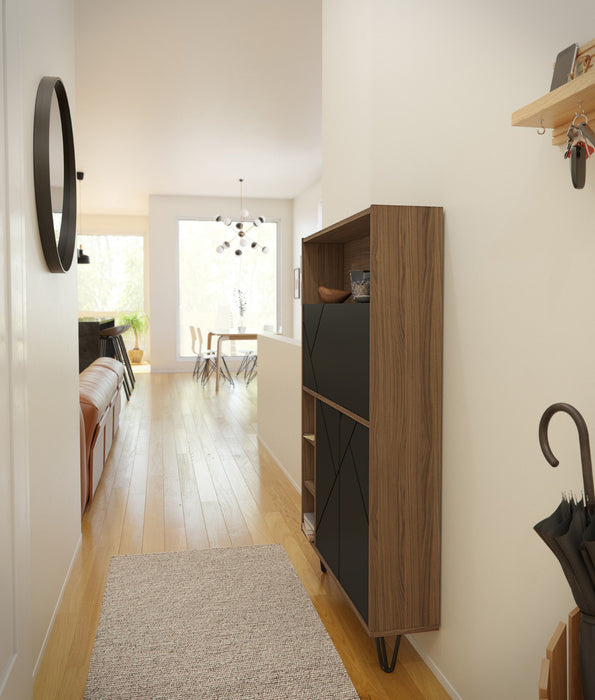 Nordika Secretary Desk - Nutmeg/Charcoal