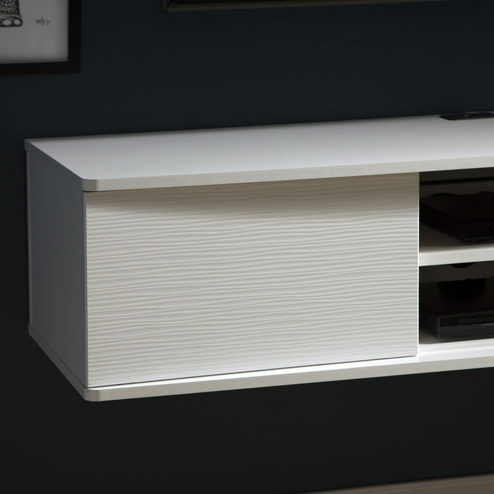 Agora Wall Mounted Media Console - Pure White