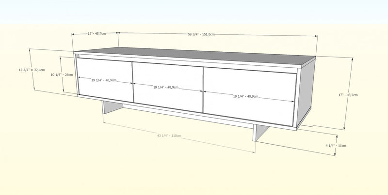 Nordika 60\" TV Stand - Natural Maple