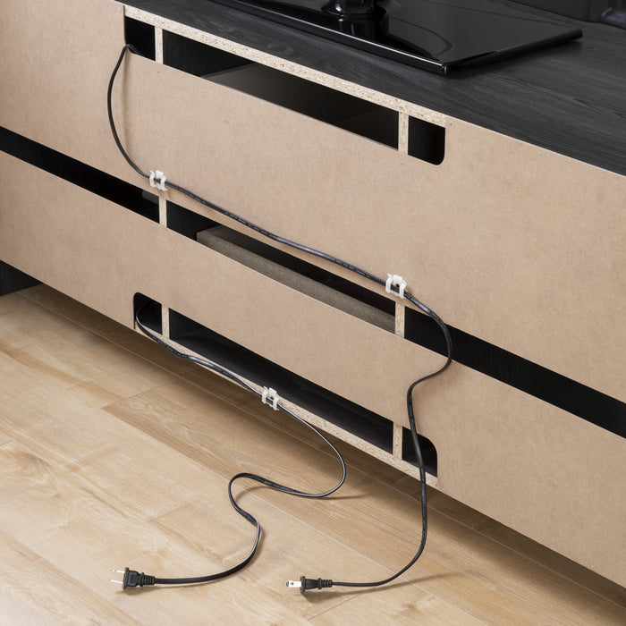 Fusion 60\" TV Stand With Drawers - Grey Oak