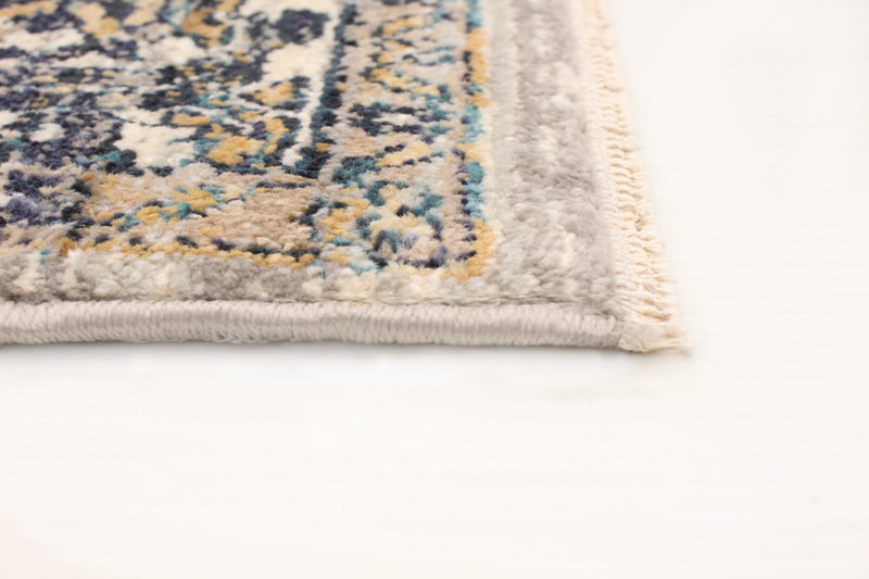 Bolivar Yalameh Blue-Ivory Area Rug - 5'3\" x 7'6\"