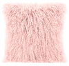 Mongolian Sheepskin Accent Pillow - Rose