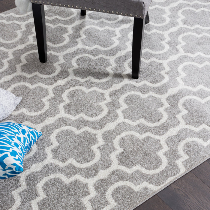 Lav Lat Grey 5x8 Area Rug