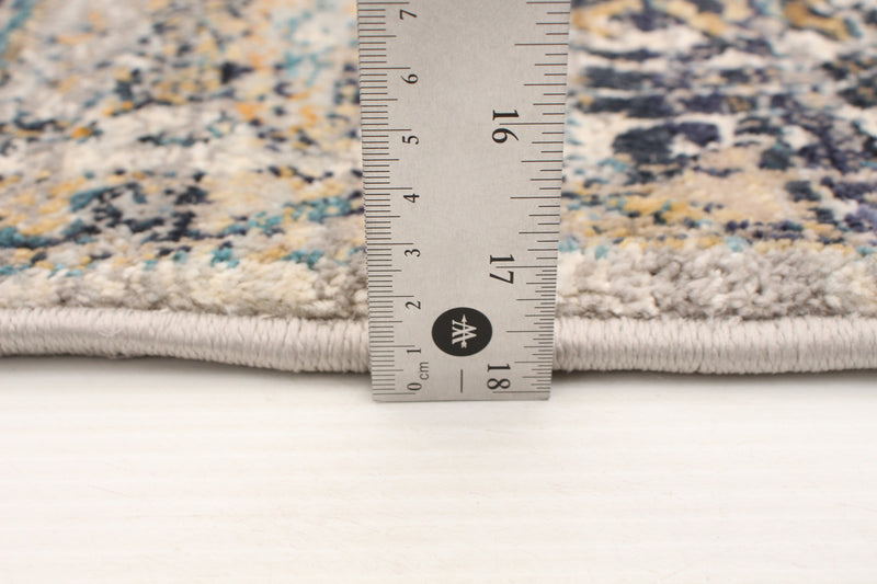 Bolivar Yalameh Blue-Ivory Area Rug - 5'3\" x 7'6\"