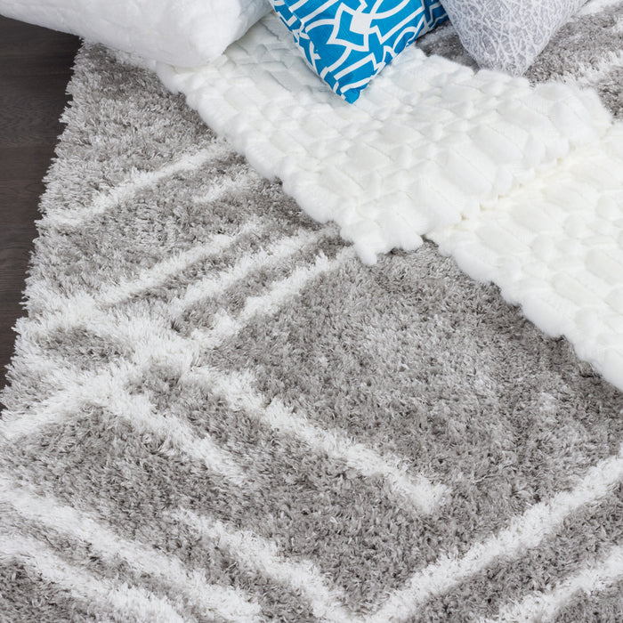 Ker Grey Lines 7x10 Area Rug