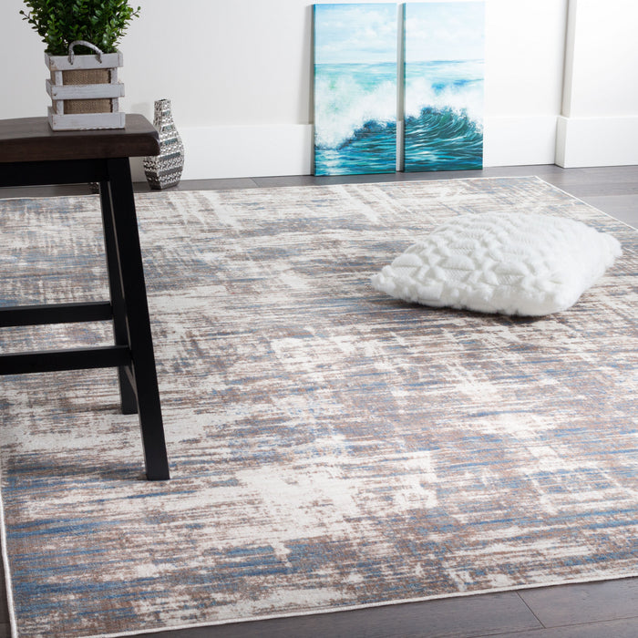 Shi Abstract Blue 5x8 Area Rug