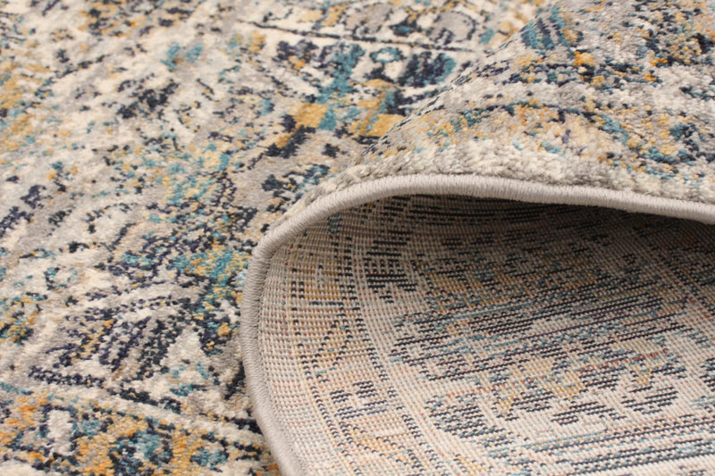 Bolivar Yalameh Blue-Ivory Area Rug - 5'3\" x 7'6\"