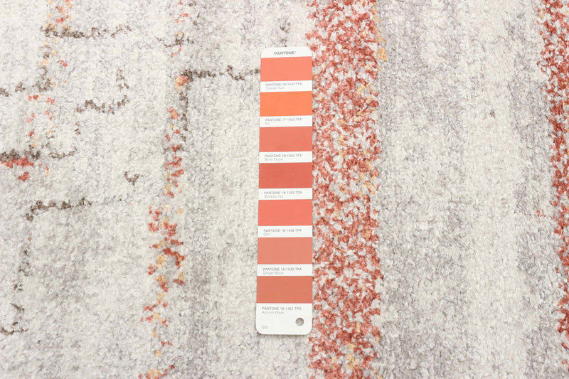 Vera Aztec Ivory/Copper Area Rug - 7'10\" x 10'5\"