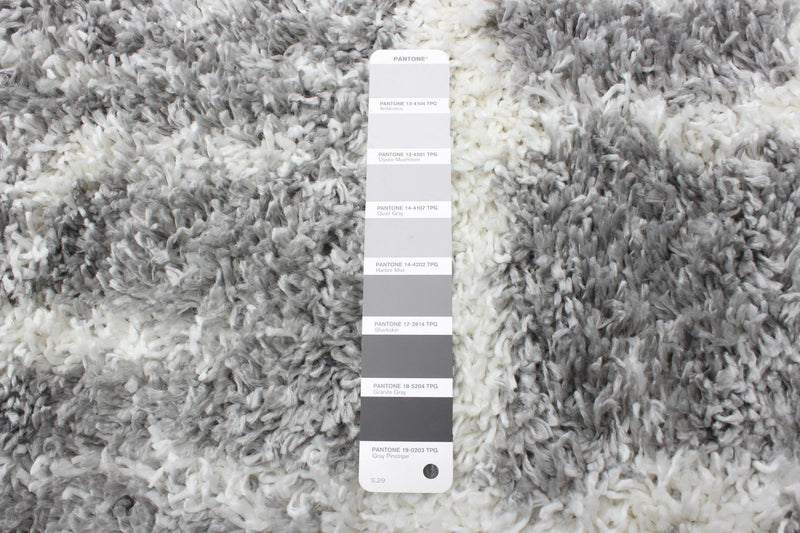Helma Urban Cream, Dark Grey Shag 6'7\" X 9'6\" Area Rug
