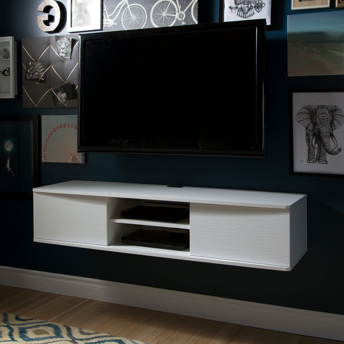 Agora Wall Mounted Media Console - Pure White