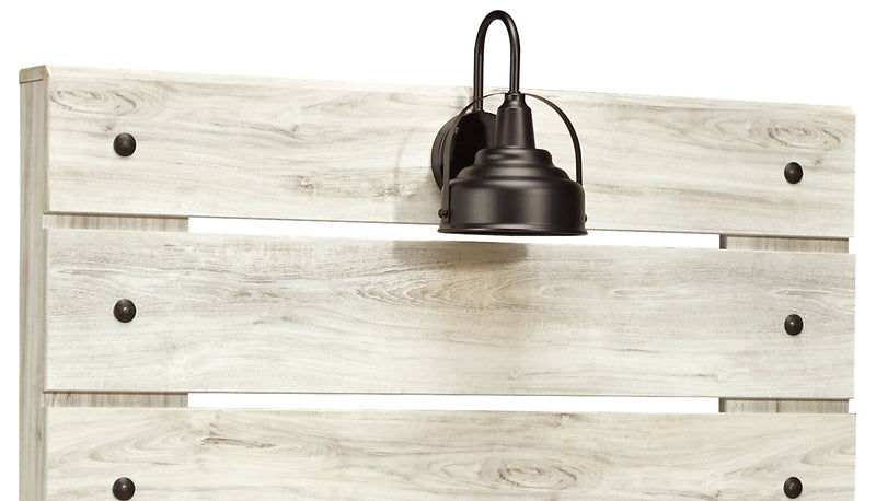 Abby 6pc Bedroom Set with Panel Bed, Dresser, Mirror & Nightstand, LED, USB, White - Full Size