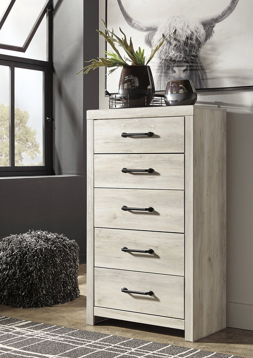 Abby Bedroom Chest of Drawers, 5-Drawer, 31.7\"W x 53.9\"H - White