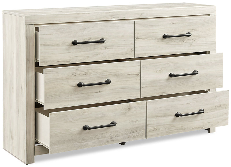 Abby Bedroom 6-Drawer Dresser, 58.7\"W x 36.42\"H - White