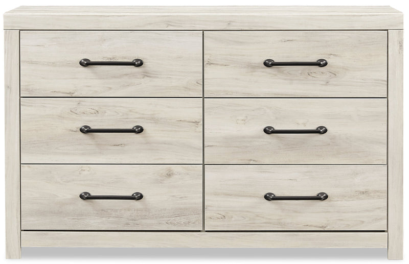 Abby Bedroom 6-Drawer Dresser, 58.7\"W x 36.42\"H - White