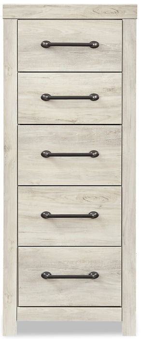 Abby Bedroom Narrow Chest of Drawers, 5-Drawer, 21.7\"W x 53.9\"H - White
