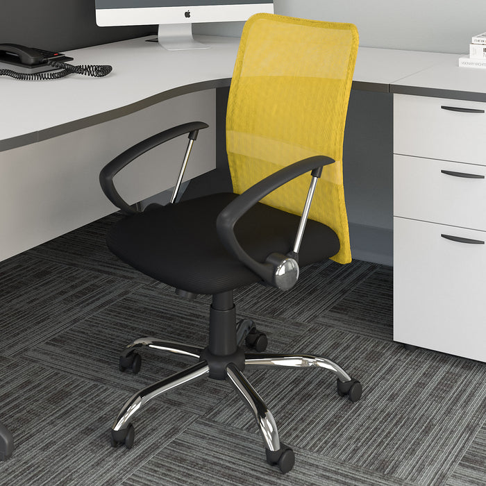 Andre 24\" Adjustable Mesh Office Chair - Yellow