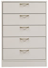 Arlo Bedroom Chest of Drawers, 5-Drawer, 23.6\"W x 36.2\"H, Made in Canada - White