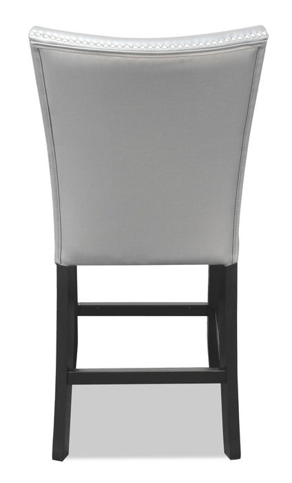 Cami Counter-Height Dining Chair with Vegan-Leather Fabric - Grey