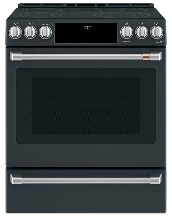Cafe 5.7 Cu. Ft. Smart Electric Range with True European Convection - Matte Black - CCES700P3MD1