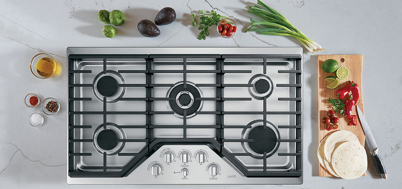 Cafe 36\" 5-Element Gas Cooktop - Stainless - CGP95362MS1
