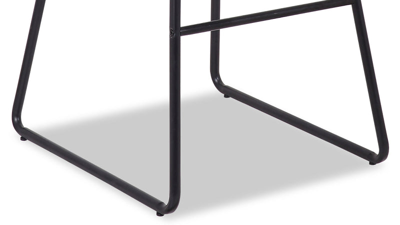 Coty Barstool with Vegan Leather Fabric, Metal - Grey