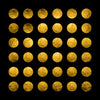 \"Golden Spots Black\" Giant Art 54x54 Wall Art